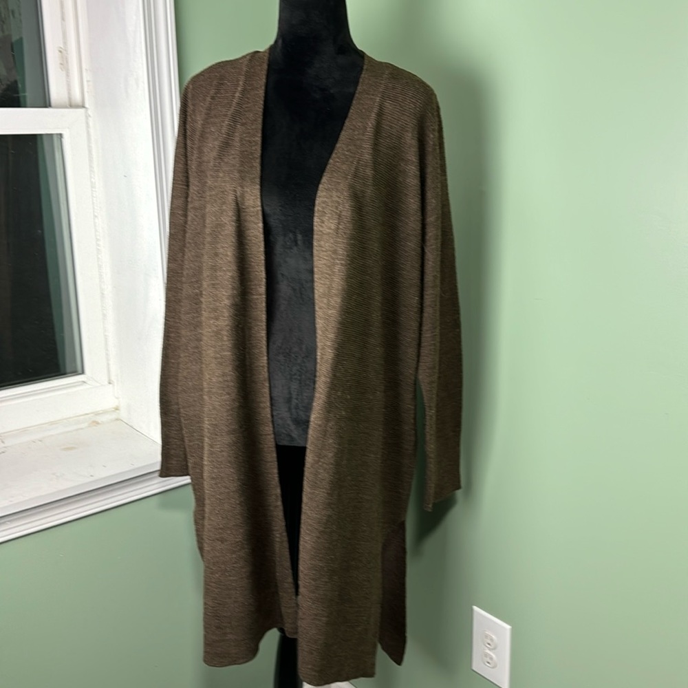 89 th & Madison brown cardigan sweater 1X